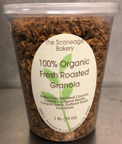 Sconeage Bakery 100% Organic Fresh Roasted Granola Plain